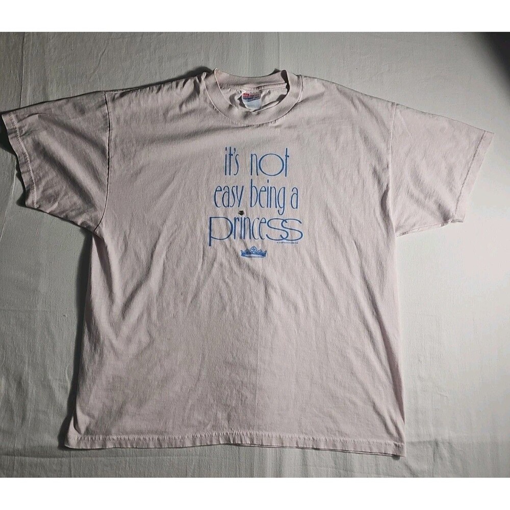 Hanes It’s Not Easy Being A Princess Pink With Gem Large